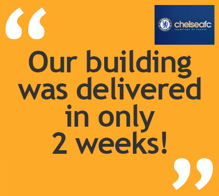 Our building was delivered in only 2 weeks